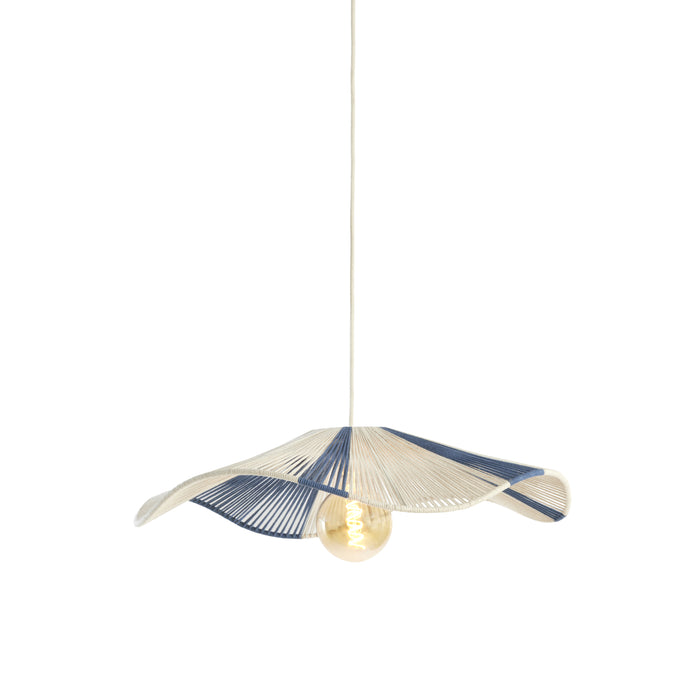 Light & Living Light&living Hanglamp Ø70x15 cm RAFA crème+blauw
