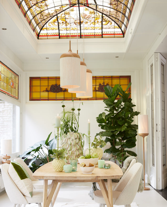 Light&living Hanglamp 3L 90x22x32 cm DANIA hout print naturel+touw...