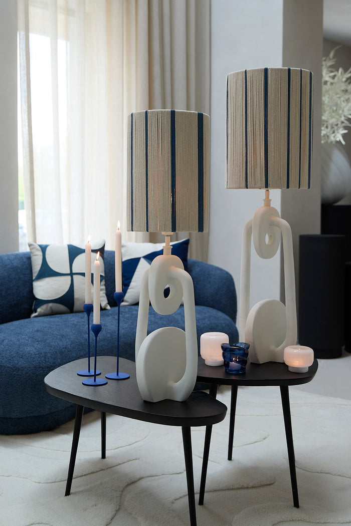 Light & Living Light&living Kap cilinder 30-30-40 cm MEDAN crème+blauw