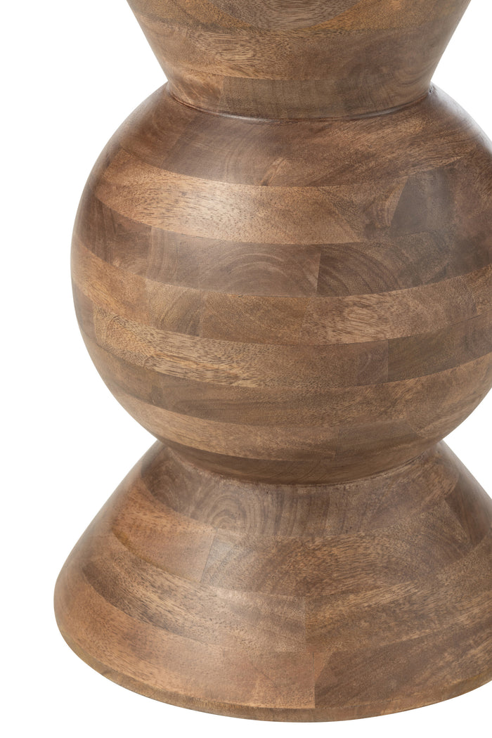 J-line - Bijzettafel Candy Mango Hout Bruin - 31x31x50cm