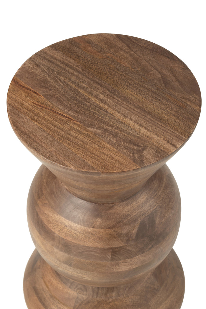 J-line - Bijzettafel Candy Mango Hout Bruin - 31x31x50cm