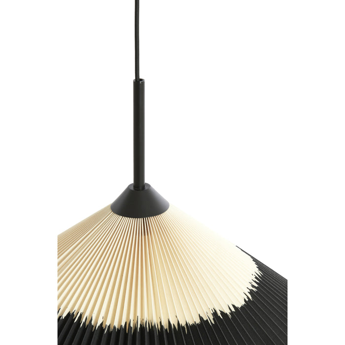 Light & Living - Hanglamp PLEATED - Ø60x23cm - Zwart