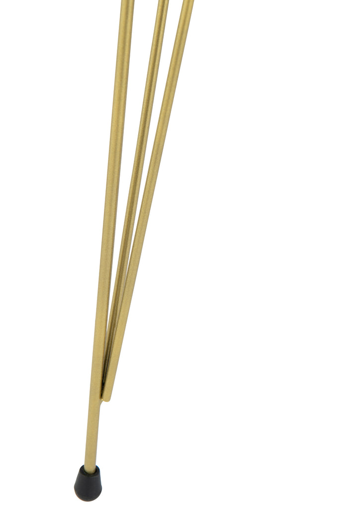 J-line - Set Van Drie Bijzettafels Mdf|metaal Wit|zwart - 38x38x56cm