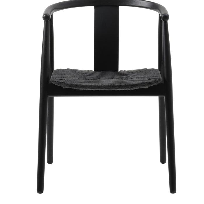 Giga Living - Eetkamerstoel Zwart Eikenhout - Relate - Set van 2