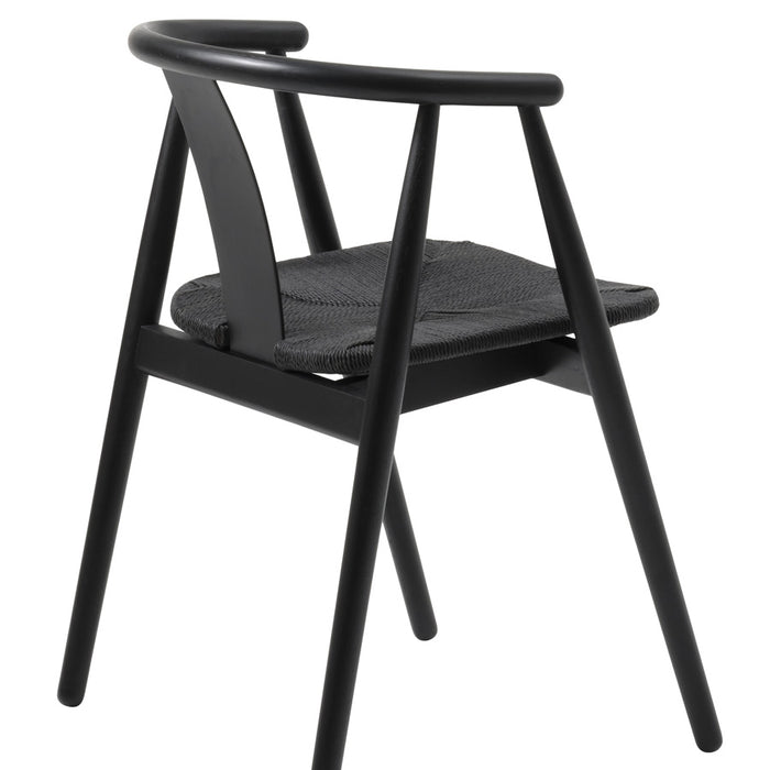 Giga Living - Eetkamerstoel Zwart Eikenhout - Relate - Set van 2