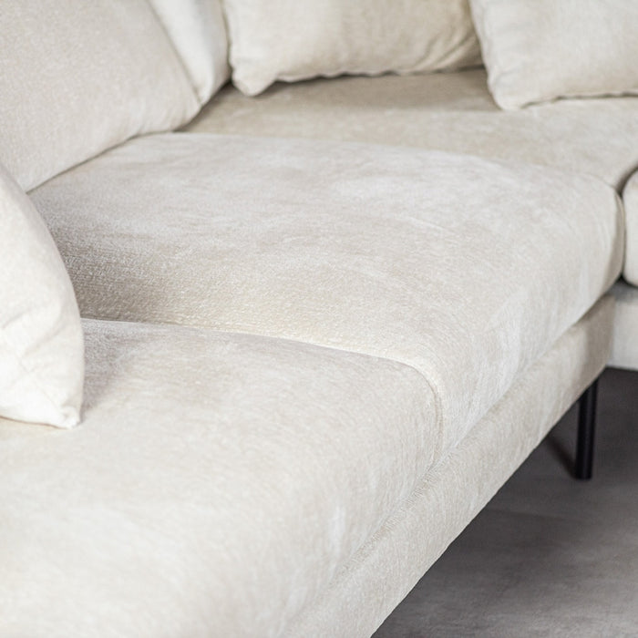 Giga Meubel - Hoekbank Stof - Champagne - 3-Zits Rechts - Loris