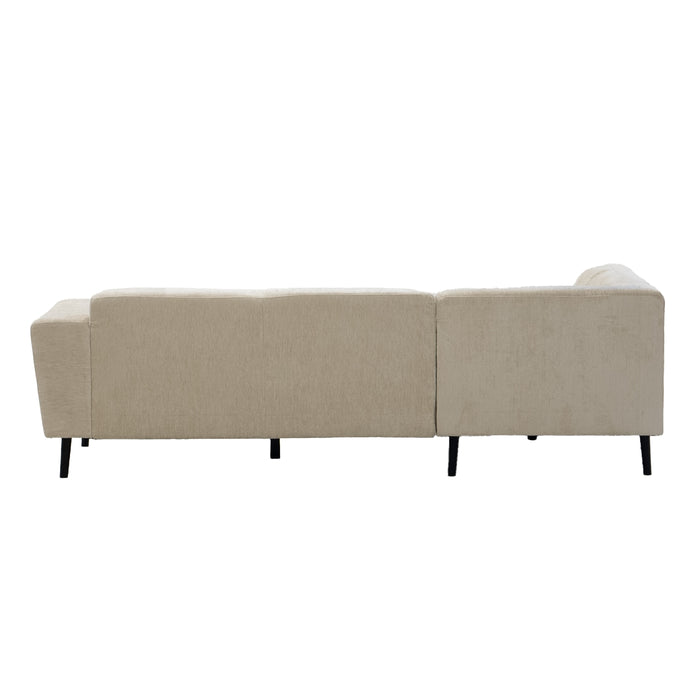 Giga Meubel - Hoekbank Beige - 3-Zits Links - 242x160x73cm - Turin
