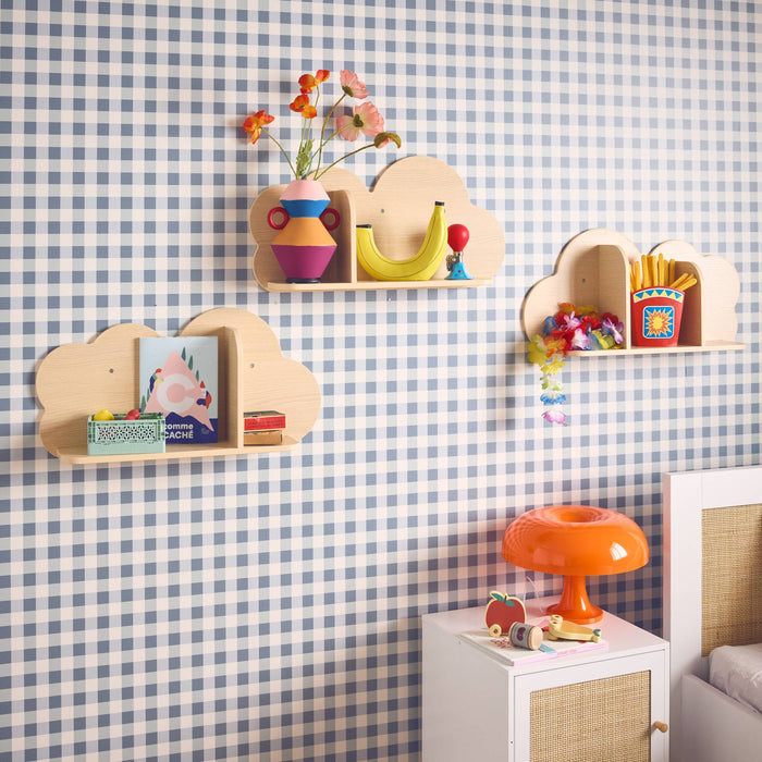 sweeek - Wandplanken Cloud voor kinderkamer (set van 3)