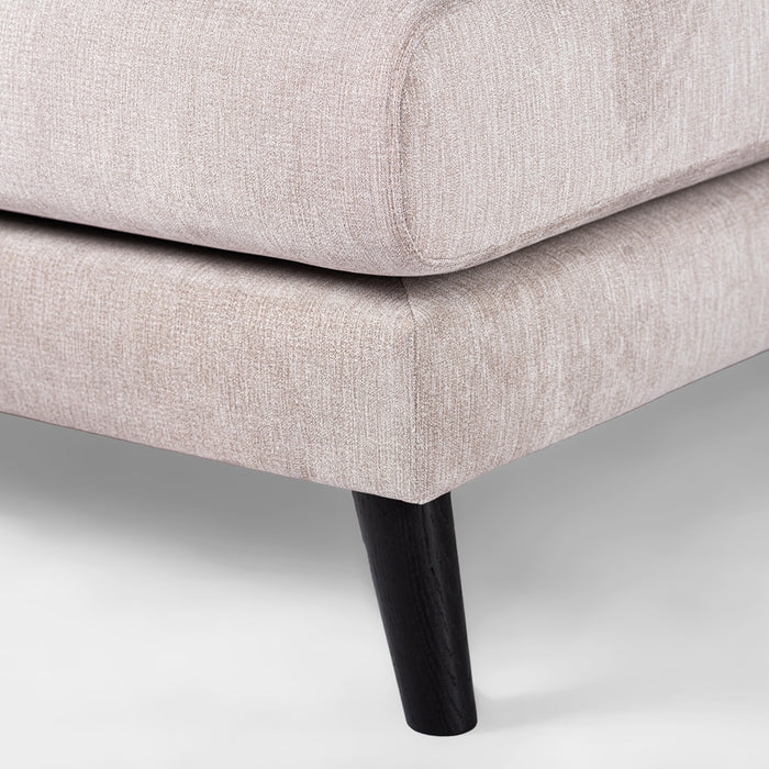 Giga Meubel - Hoekbank Stof - Beige|Zwart - 3-Zits Links - Orinoco