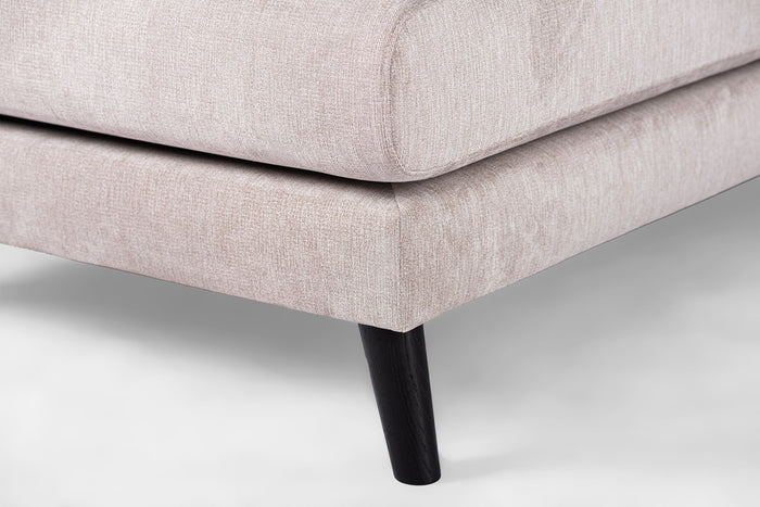 Giga Meubel - Hoekbank Stof - Beige|Zwart - 3-Zits Links - Orinoco