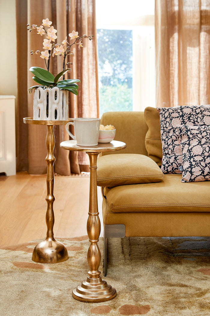 Mica Decorations Duco Bijzettafel - H66 x Ø25 cm - FSC 100% - Goud