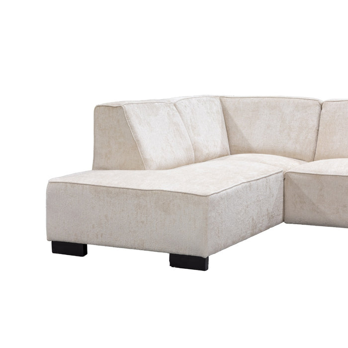 Giga Meubel - Hoekbank Beige - 3,5-Zits Links - 274x205x80cm - Napoli