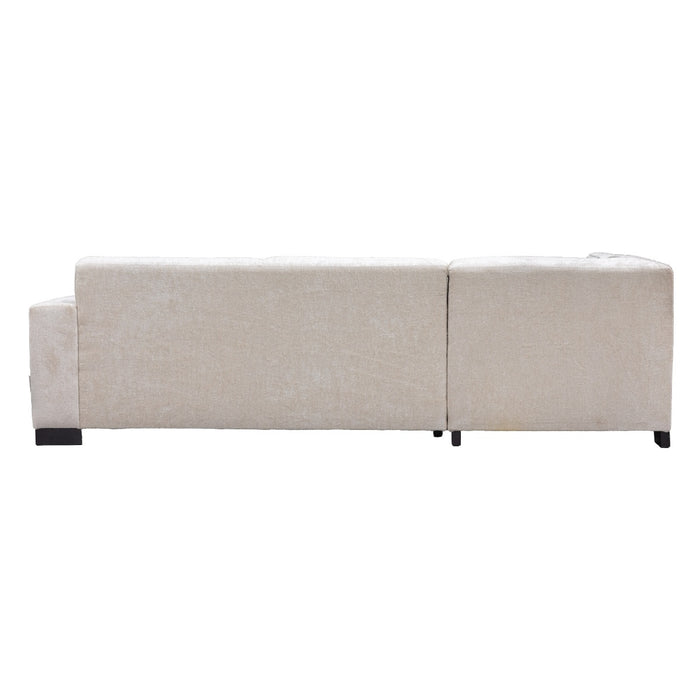 Giga Meubel - Hoekbank Beige - 3,5-Zits Links - 274x205x80cm - Napoli