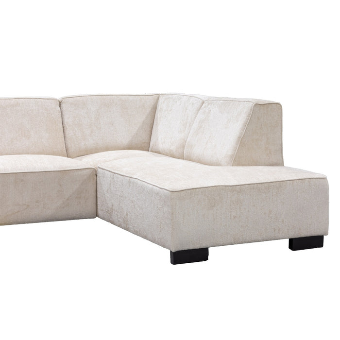 Giga Meubel - Hoekbank Beige - 3,5-Zits Rechts - 274x205x80cm - Napoli