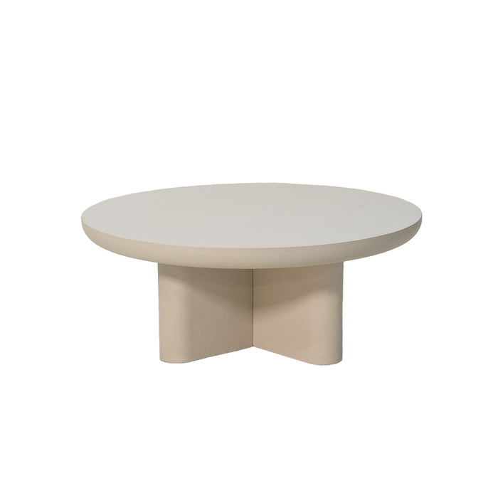 Giga Meubel - Salontafel Rond 90cm - Beige Betonlook - Miso