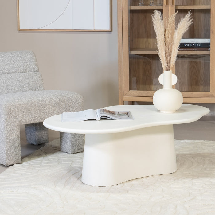 Giga Meubel - Salontafel Organisch 120cm - Beige Beton - Jessie