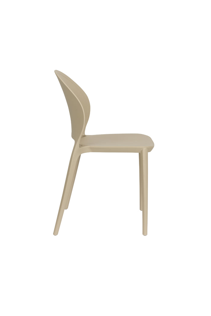 Giga Meubel - Tuinstoel Kunstof Beige - Zitdiepte 43cm - 52x45x82cm