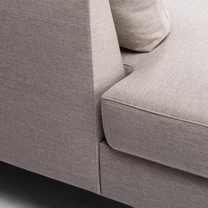 Giga Meubel - Chaise Longue Bank - Beige|Zwart - Links 310cm - Inari