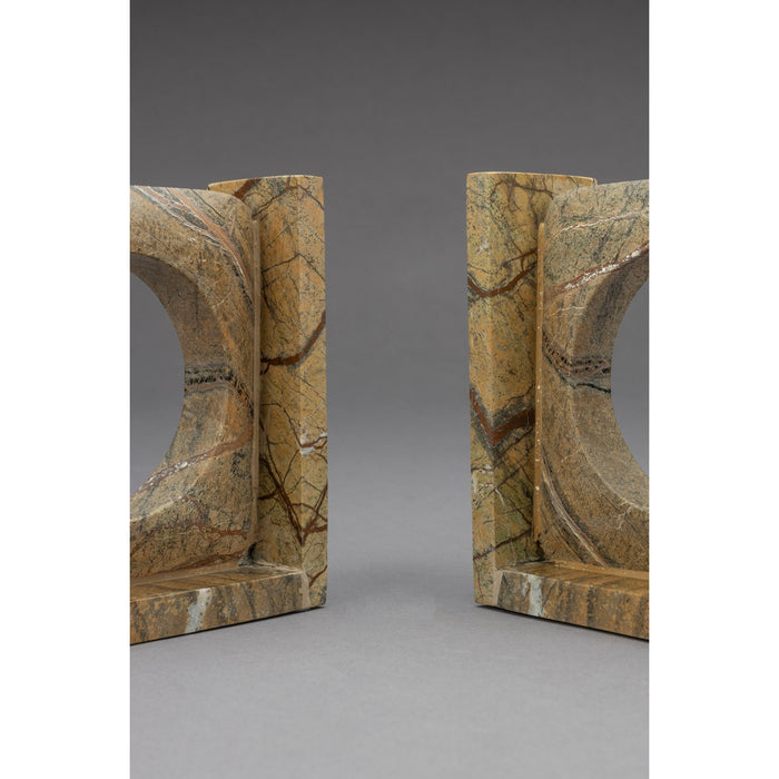 Dutchbone Satpura Boekensteun Marmer Bruin - Set van 2