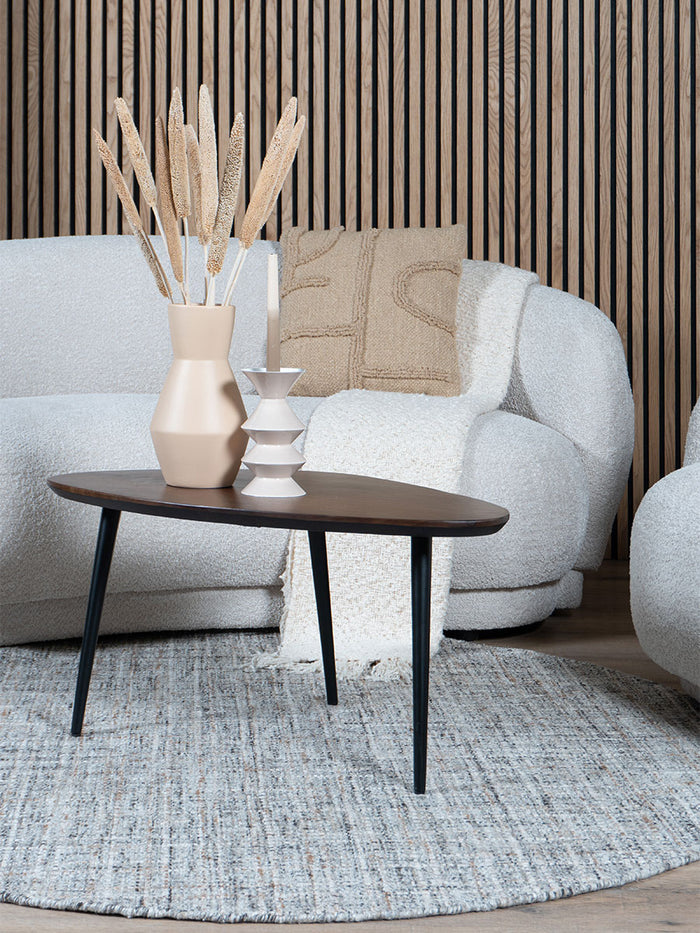 Veer Carpets - Vloerkleed Cross Grey|Beige - Rond ø200 cm