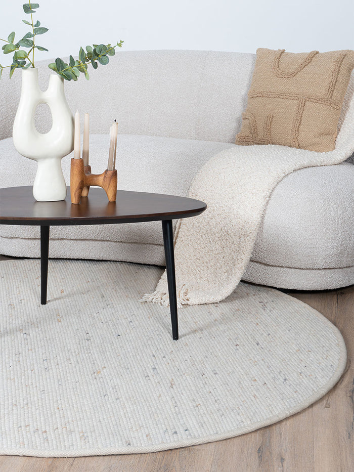 Veer Carpets - Vloerkleed Scott Beige Rond ø160 cm