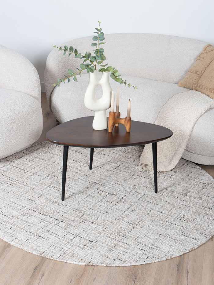 Veer Carpets - Vloerkleed Cross Beige - Rond ø160 cm