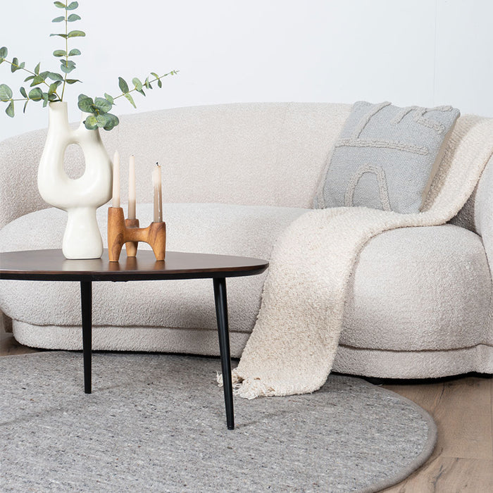 Veer Carpets - Vloerkleed Scott Taupe Rond ø200 cm