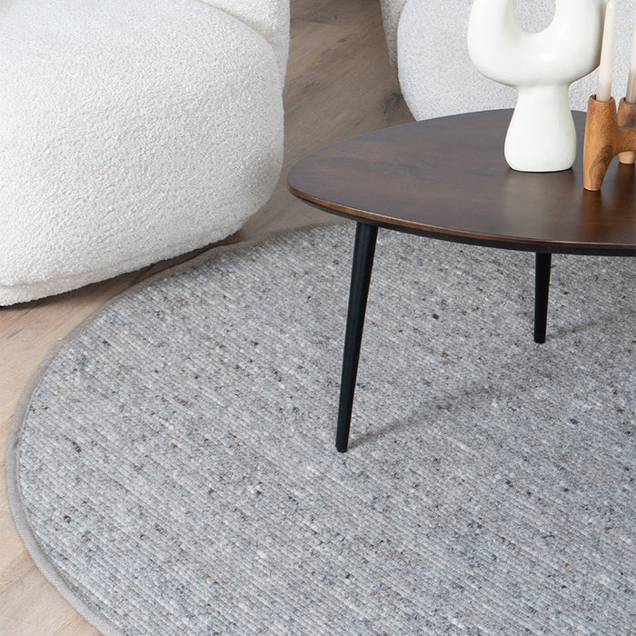 Veer Carpets - Vloerkleed Scott Taupe Rond ø200 cm
