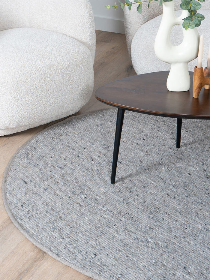 Veer Carpets - Vloerkleed Scott Taupe Rond ø200 cm