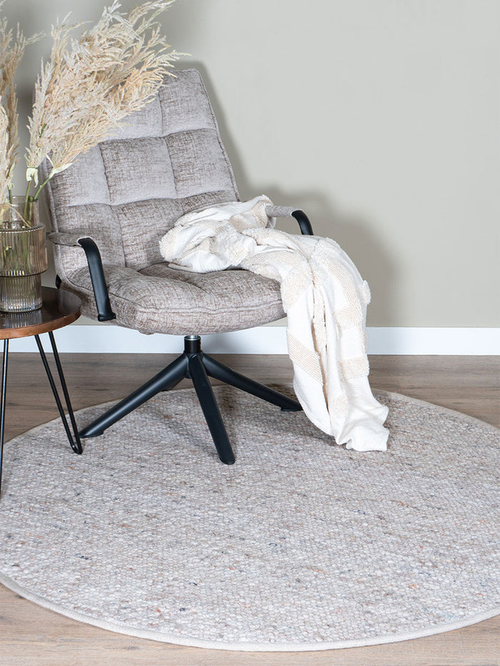 Veer Carpets - Vloerkleed Stone Beige 215 - Rond ø160 cm