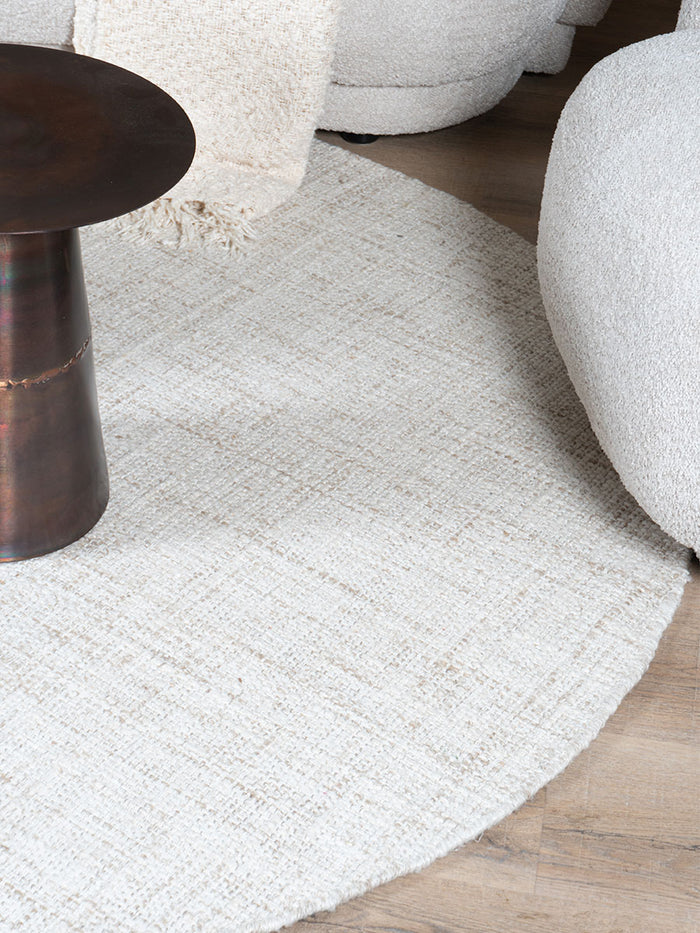Veer Carpets - Vloerkleed Cross Light Beige - Rond ø160 cm