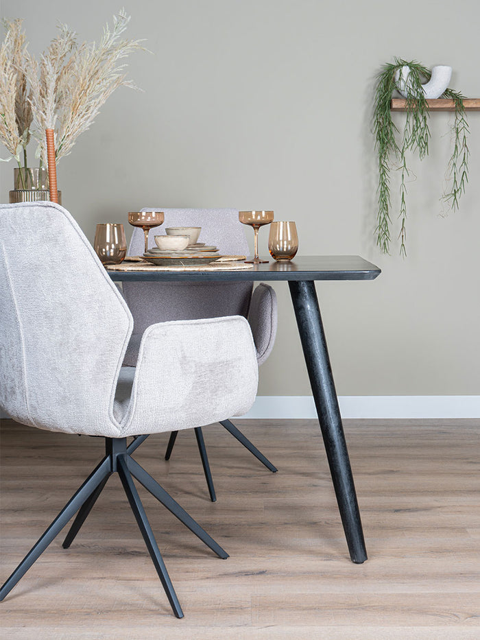 Home67 - Eettafel James Zwart 220 x 100 cm