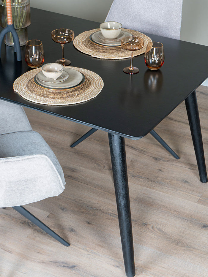 Home67 - Eettafel James Zwart 220 x 100 cm