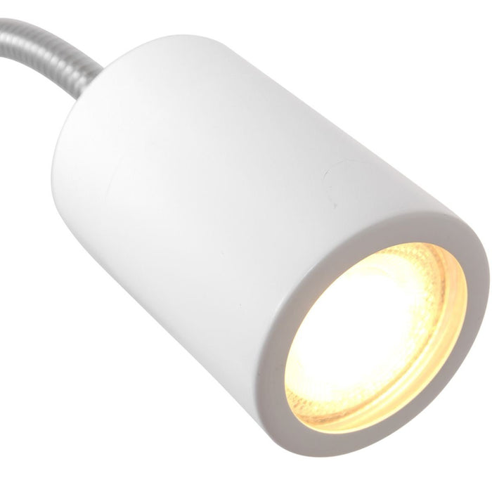 Mexlite - wandlamp - Upround - wit - metaal staal - bedlampje - GU10