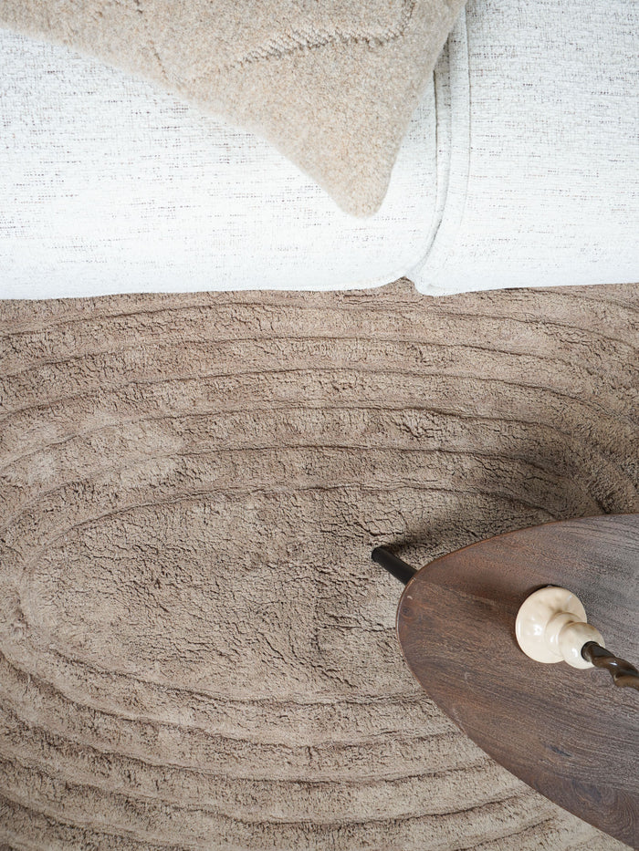 Veer Carpets - Wasbaar Vloerkleed Oliver - Taupe 140 x 200 cm