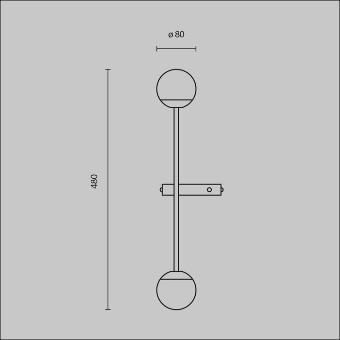 Maytoni - Wandlamp Touch - Zwart