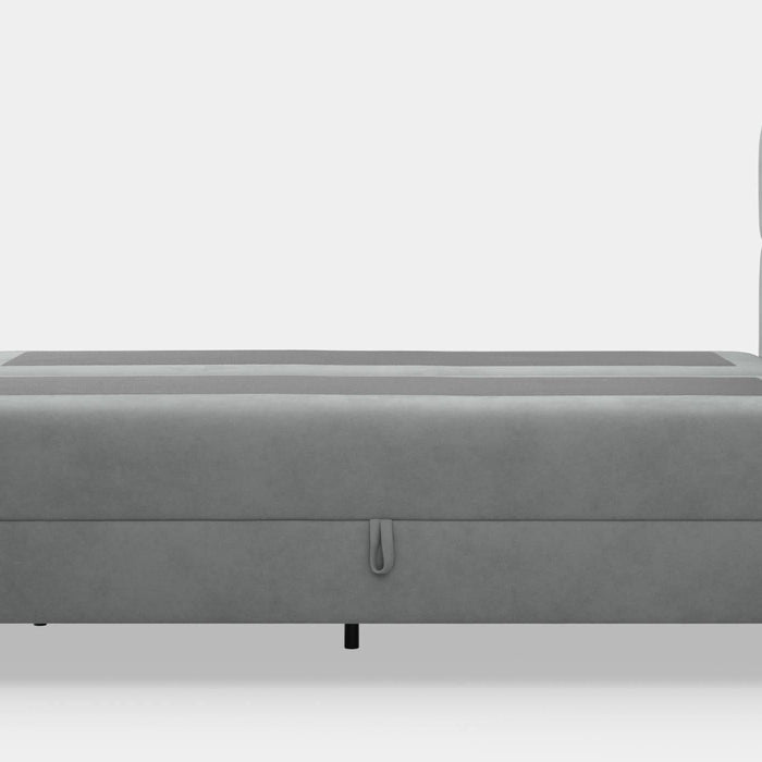 by fonQ Novae Boxspring met Opbergruimte 180 x 200 cm - Grijs / Zwart