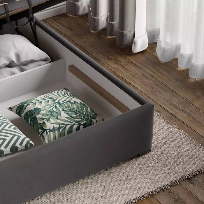 by fonQ Velvix Tweepersoonsbed 160 x 200 cm - Grijs