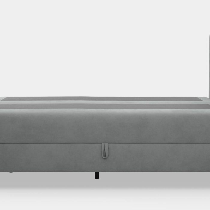 by fonQ Novae Boxspring met Opbergruimte - 160 x 200 cm - Grijs / Naturel