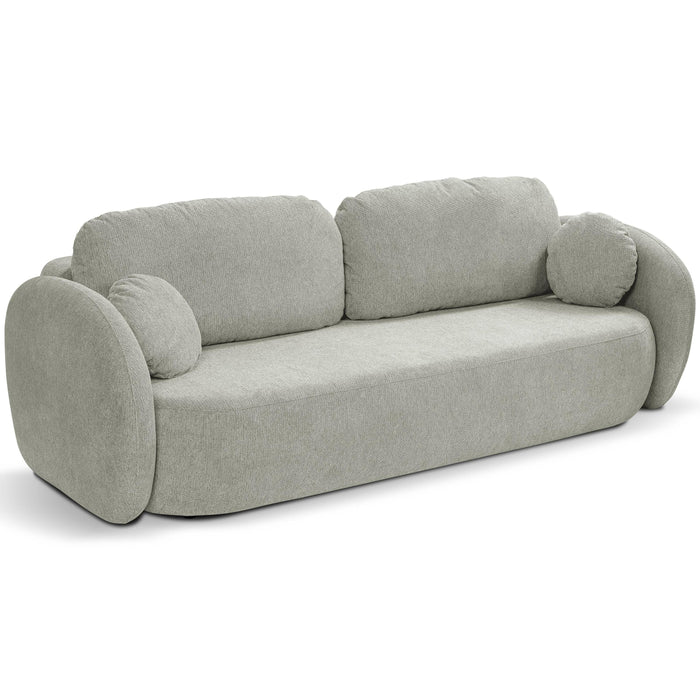 by fonQ Orin 3-zitsbank met Slaapfunctie - Chenille - Grijs