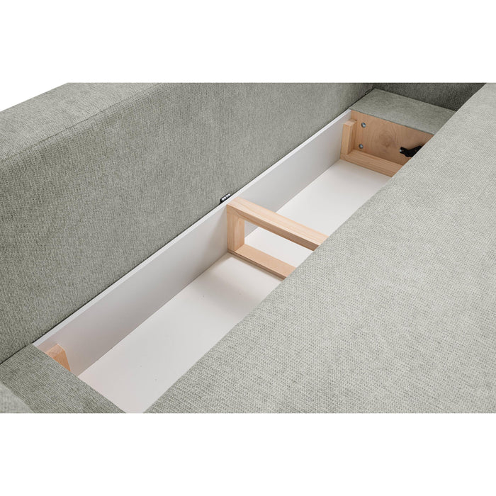 by fonQ Orin 3-zitsbank met Slaapfunctie - Chenille - Grijs