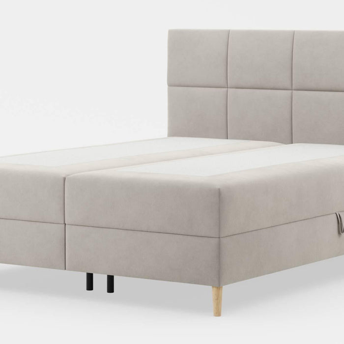 by fonQ Novae Boxspring met Opbergruimte 160 x 200 cm - Beige / Naturel