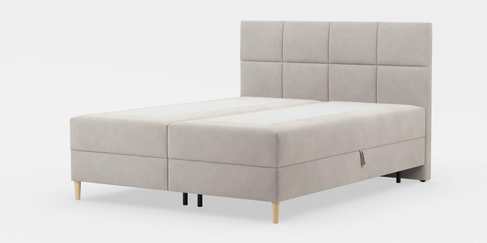 by fonQ Novae Boxspring met Opbergruimte 160 x 200 cm - Beige / Naturel