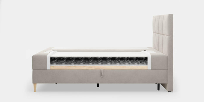 by fonQ Novae Boxspring met Opbergruimte 160 x 200 cm - Beige / Naturel