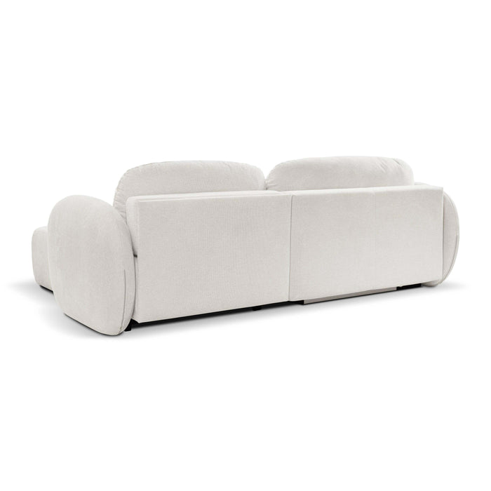 by fonQ Orin Hoekbank Rechts met Slaapfunctie - Chenille - Ivoor