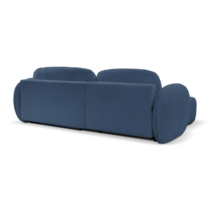 by fonQ Orin Hoekbank Links met Slaapfunctie - Chenille - Blauw