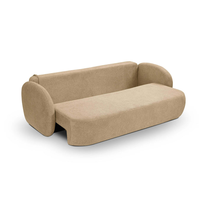 by fonQ Orin 3-zitsbank met Slaapfunctie - Chenille - Bruin