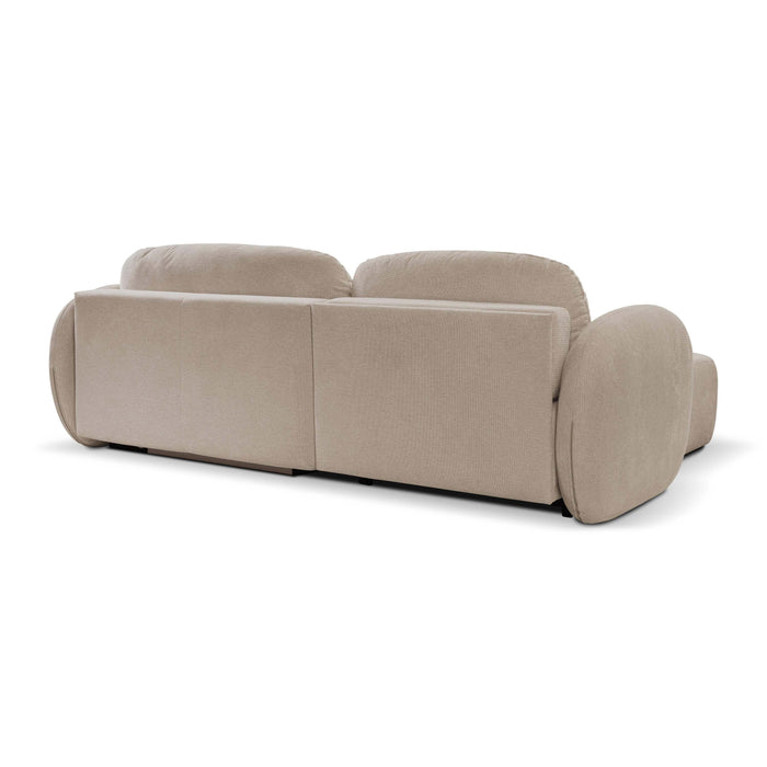 by fonQ Orin Hoekbank Links met Slaapfunctie - Chenille - Bruin