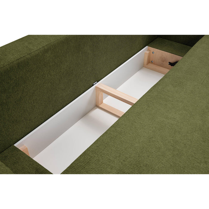 by fonQ Orin 3-zitsbank met Slaapfunctie - Chenille - Groen