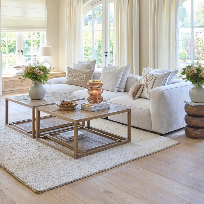 Rivièra Maison - Giovanni Vloerkleed Crème W24 - Wol, Katoen 240x160 cm